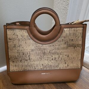 Anne Klein Tan and Brown Tote Bag